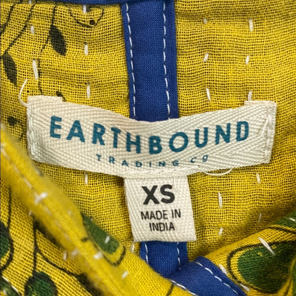 NWT Earthbound Kantha‎ Boho Floral Patchwork Overalls - Picture 6 of 9
